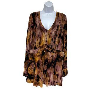 Torrid-Women's Plus Size 3 Pullover Top Multi-Color Long Sleeve V Neckline